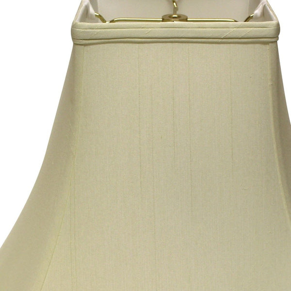 Homeroots 14" Ivory Premium Square Monay Shantung Lampshade  Monay Shantung Silk 469530