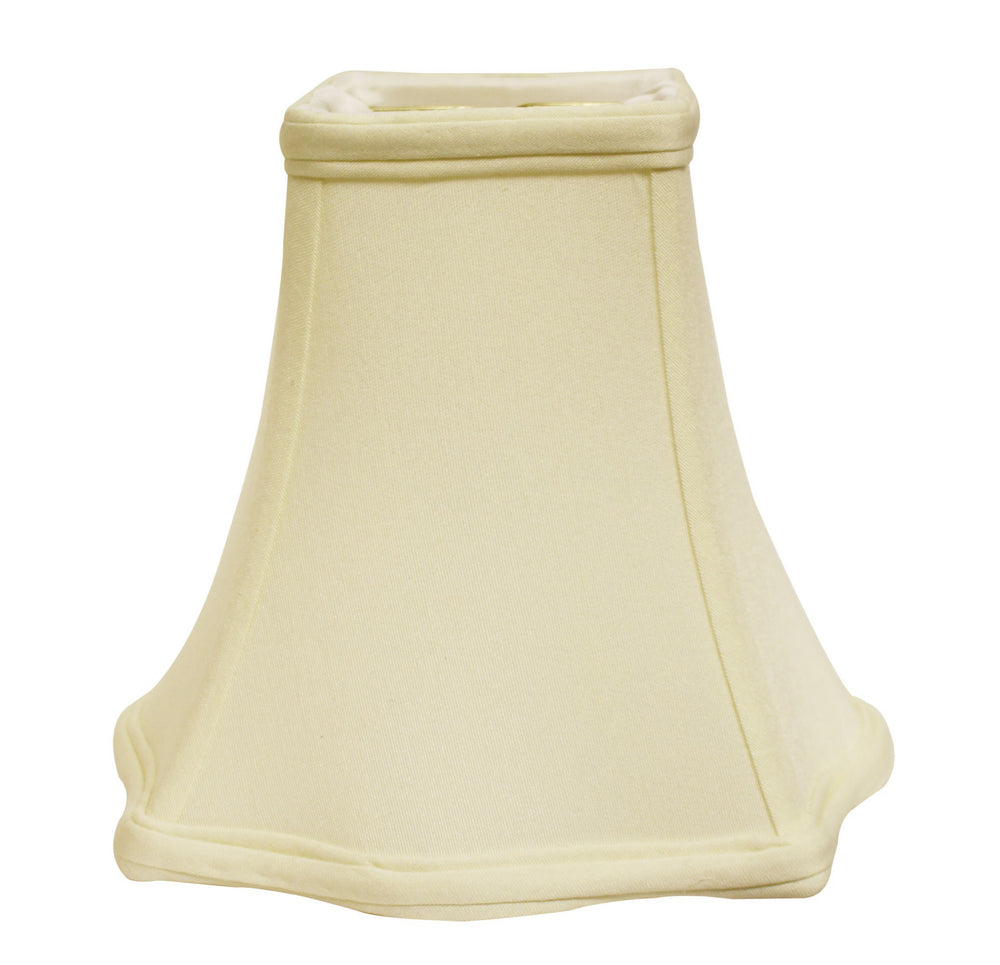 Homeroots 16" Ivory Premium Square No Slub Lampshade  No Slub Innsbruck 469531