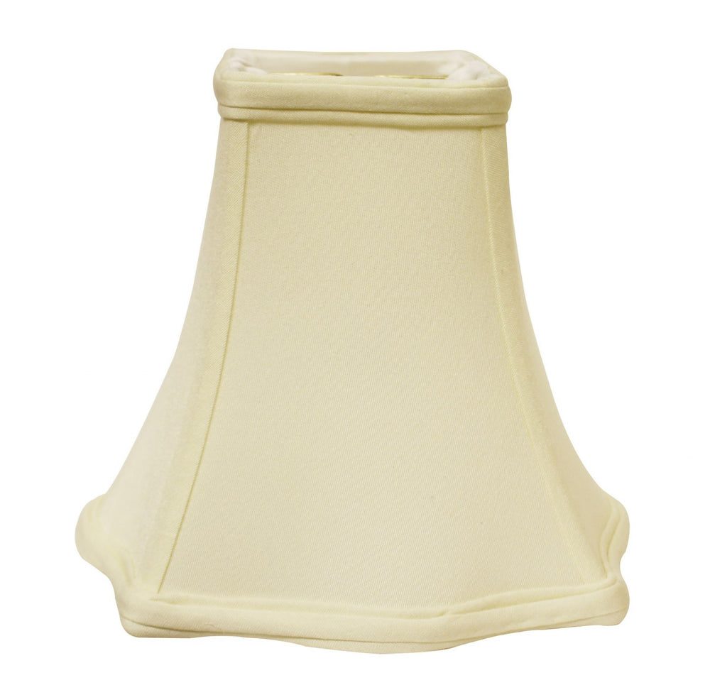 Homeroots 16" Ivory Premium Square No Slub Lampshade  No Slub Innsbruck 469531