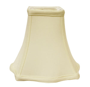 Homeroots 16" Ivory Premium Square No Slub Lampshade  No Slub Innsbruck 469531