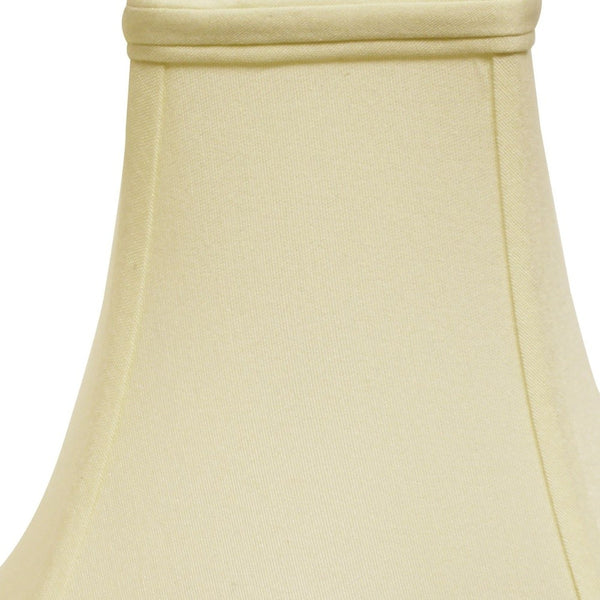Homeroots 16" Ivory Premium Square No Slub Lampshade  No Slub Innsbruck 469531