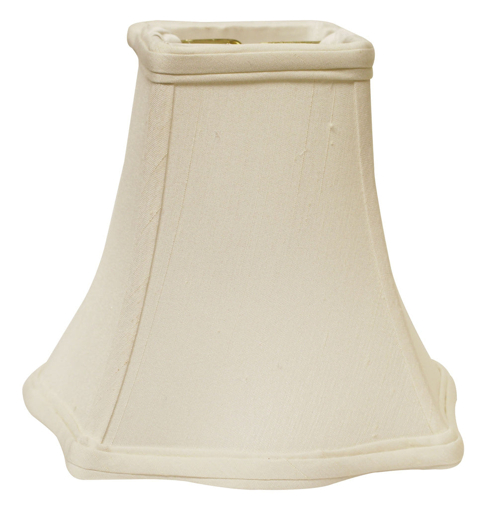 Homeroots 16" White Premium Square Monay Shantung Lampshade  Monay Shantung Silk 469532