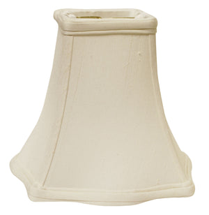 Homeroots 16" White Premium Square Monay Shantung Lampshade  Monay Shantung Silk 469532