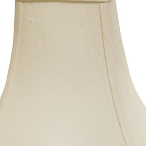 Homeroots 16" White Premium Square Monay Shantung Lampshade  Monay Shantung Silk 469532