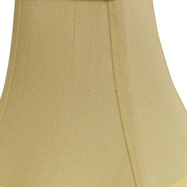 Homeroots 16" Antique White Premium Square Monay Shantung Lampshade  Monay Shantung Silk 469533