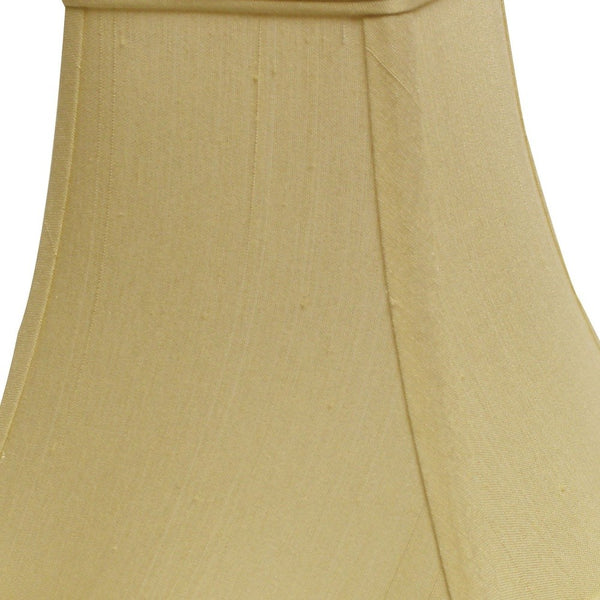 Homeroots 16" Antique White Premium Square Monay Shantung Lampshade  Monay Shantung Silk 469533
