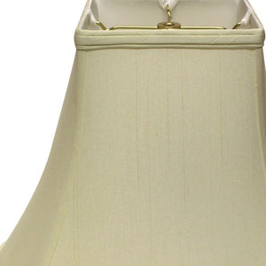 Homeroots 16" Ivory Premium Square Monay Shantung Lampshade  Monay Shantung Silk 469534