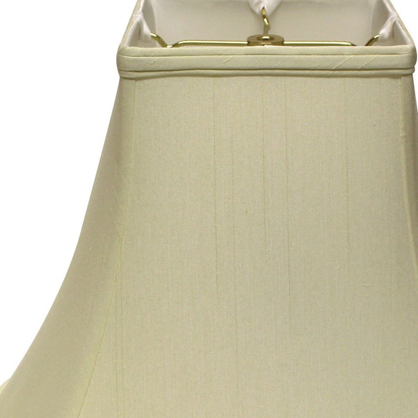 Homeroots 16" Ivory Premium Square Monay Shantung Lampshade  Monay Shantung Silk 469534