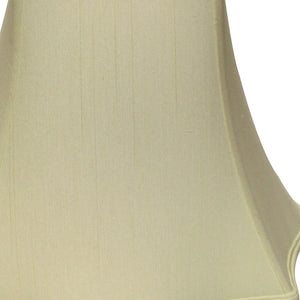 Homeroots 16" Ivory Premium Square Monay Shantung Lampshade  Monay Shantung Silk 469534