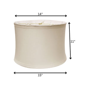 HomeRoots Snow Linen Drum Lamp Shade - Elegant, Modern Illumination for Living Rooms, Bedrooms & Home Offices 469539