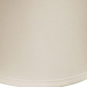 HomeRoots Snow Linen Drum Lamp Shade - Elegant, Modern Illumination for Living Rooms, Bedrooms & Home Offices 469539