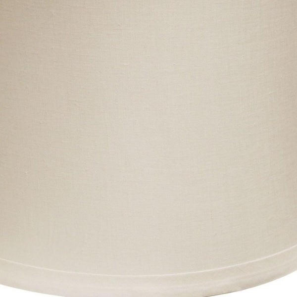 HomeRoots Snow Linen Drum Lamp Shade - Elegant, Modern Illumination for Living Rooms, Bedrooms & Home Offices 469539