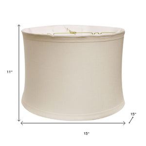 HomeRoots Snow Linen Drum Lamp Shade - Elegant, Modern Illumination for Living Rooms, Bedrooms & Home Offices 469539