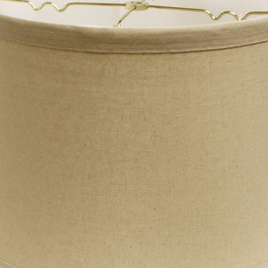 Homeroots 15" Rosewood Drum Trimmed Linen Lampshade  Linen 469540