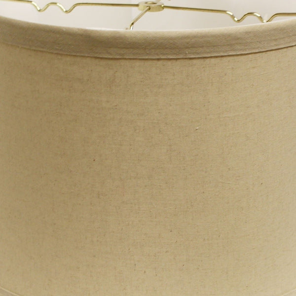 Homeroots 15" Rosewood Drum Trimmed Linen Lampshade  Linen 469540