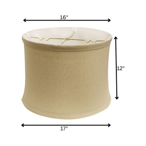 HomeRoots Beige Linen Drum Lamp Shade – Elevate Your Space with Cozy Illumination and Timeless Elegance 469542