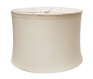 HomeRoots Snow Linen Drum Lamp Shade – Elegant Mid-Century Design for Ambient Lighting in Modern Spaces 469543