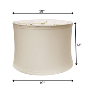 HomeRoots Snow Linen Drum Lamp Shade – Elegant Mid-Century Design for Ambient Lighting in Modern Spaces 469543