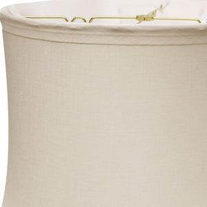 HomeRoots Snow Linen Drum Lamp Shade – Elegant Mid-Century Design for Ambient Lighting in Modern Spaces 469543