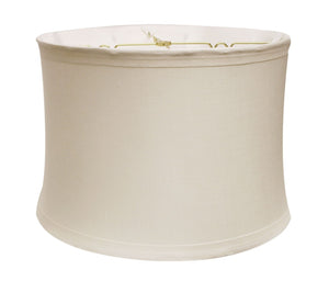 HomeRoots Snow Linen Drum Lamp Shade – Elegant Mid-Century Design for Ambient Lighting in Modern Spaces 469543