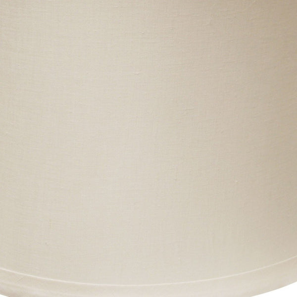 HomeRoots Snow Linen Drum Lamp Shade – Elegant Mid-Century Design for Ambient Lighting in Modern Spaces 469543