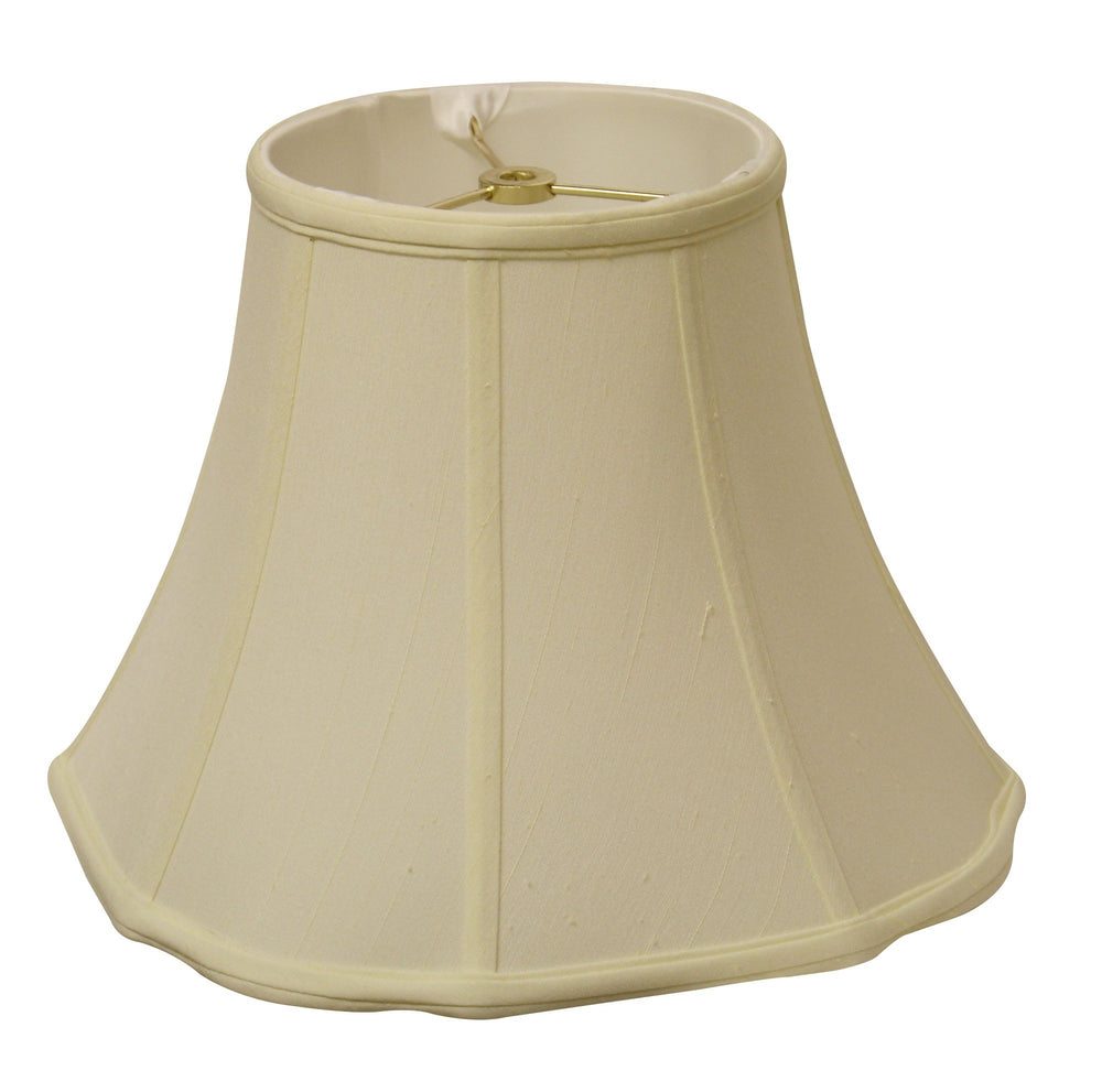 Homeroots 14" Ivory Octagon Monay Shantung Lampshade  Monay Shantung Silk 469550