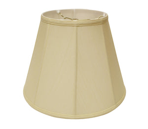 Homeroots 14" Antique White Slanted Empire Monay Shantung Lampshade  Monay Shantung Silk 469558
