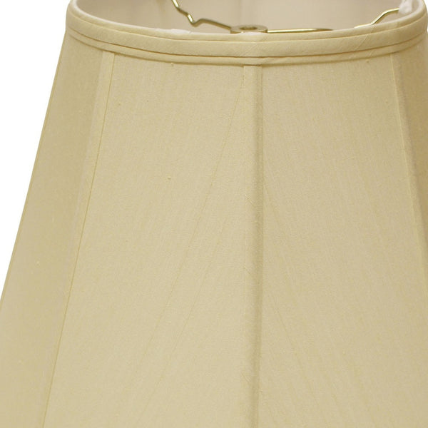 Homeroots 14" Antique White Slanted Empire Monay Shantung Lampshade  Monay Shantung Silk 469558