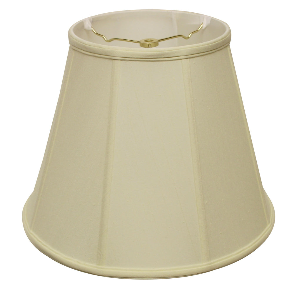 Homeroots 14" Ivory Slanted Empire Monay Shantung Lampshade  Monay Shantung Silk 469559