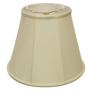 Homeroots 14" Ivory Slanted Empire Monay Shantung Lampshade  Monay Shantung Silk 469559
