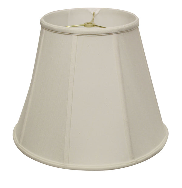 Homeroots 16" White Slanted Empire Monay Shantung Lampshade  Monay Shantung Silk 469560