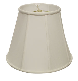 Homeroots 16" White Slanted Empire Monay Shantung Lampshade  Monay Shantung Silk 469560