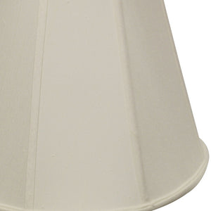 Homeroots 16" White Slanted Empire Monay Shantung Lampshade  Monay Shantung Silk 469560