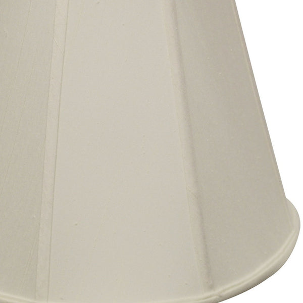 Homeroots 16" White Slanted Empire Monay Shantung Lampshade  Monay Shantung Silk 469560