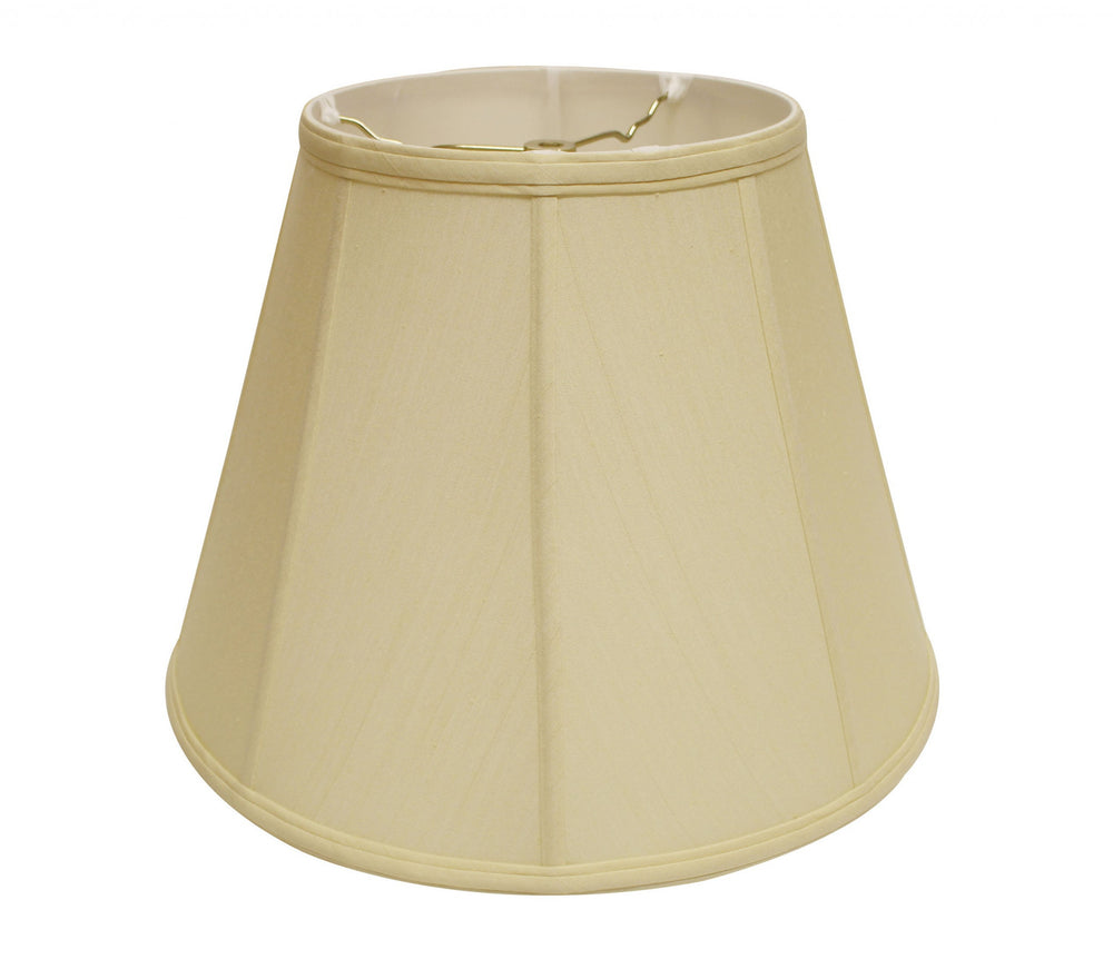 Homeroots 16" Antique White Slanted Empire Monay Shantung Lampshade  Monay Shantung Silk 469561