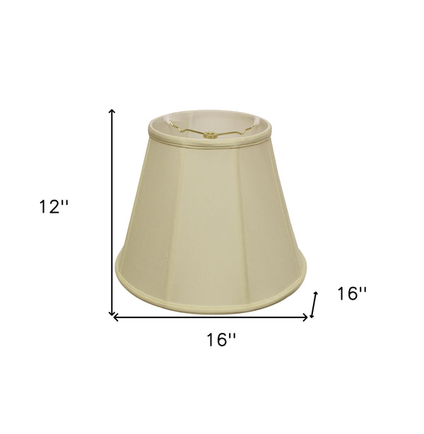Homeroots 16" Ivory Slanted Empire Monay Shantung Lampshade  Monay Shantung Silk 469562