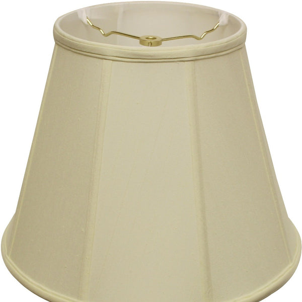 Homeroots 16" Ivory Slanted Empire Monay Shantung Lampshade  Monay Shantung Silk 469562