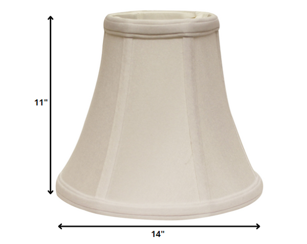 Homeroots 14" Snow Premium Bell No Slub Lampshade  No Slub Innsbruck 469599
