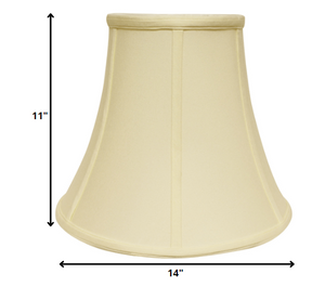 Homeroots 14" Ivory Premium Bell No Slub Lampshade  No Slub Innsbruck 469600