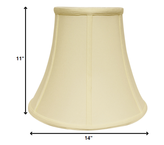 Homeroots 14" Ivory Premium Bell No Slub Lampshade  No Slub Innsbruck 469600