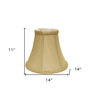 Homeroots 14" Pale Brown Premium Bell No Slub Lampshade  No Slub Innsbruck 469601