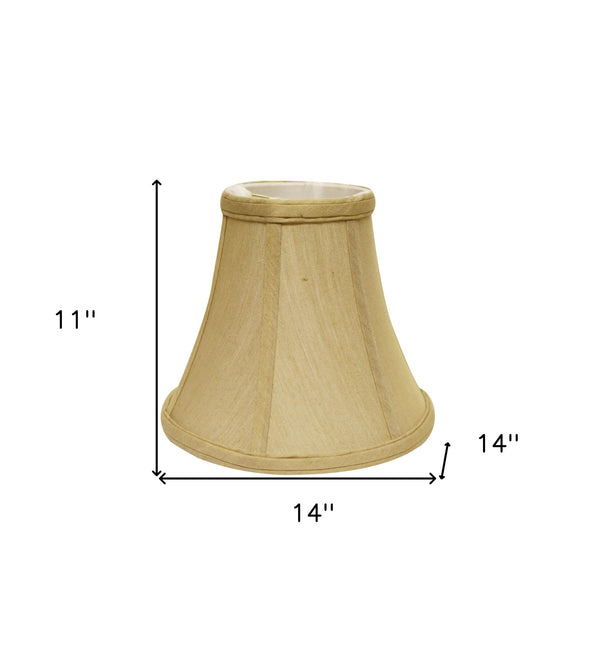 Homeroots 14" Pale Brown Premium Bell No Slub Lampshade  No Slub Innsbruck 469601
