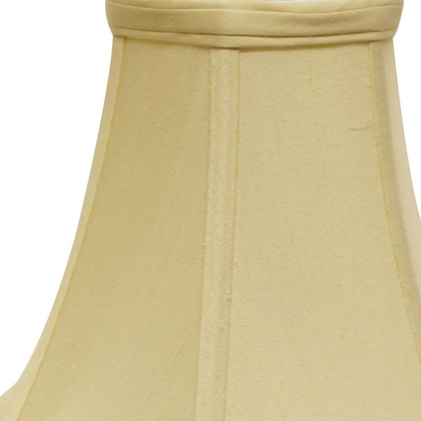 Homeroots 14" Antique White Premium Bell Monay Shantung Lampshade  Monay Shantung Silk 469603