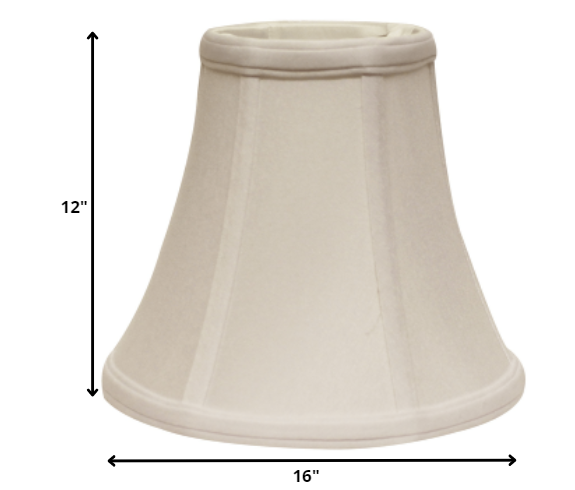 Homeroots 16" Snow Premium Bell No Slub Lampshade  No Slub Innsbruck 469605
