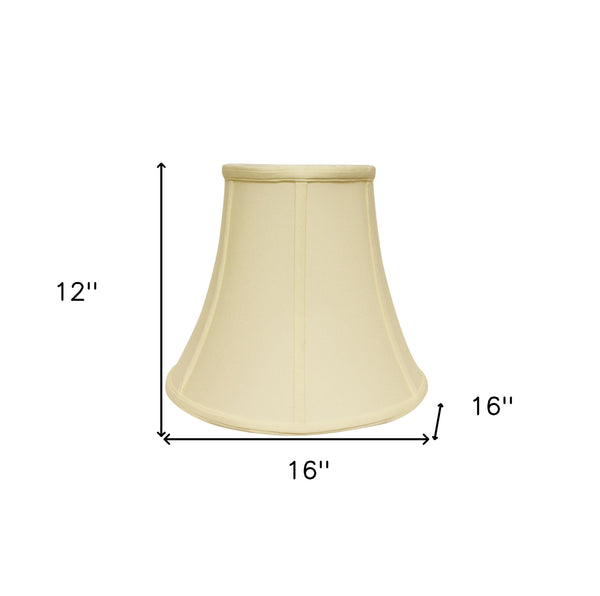 Homeroots 16" Ivory Premium Bell No Slub Lampshade  No Slub Innsbruck 469606