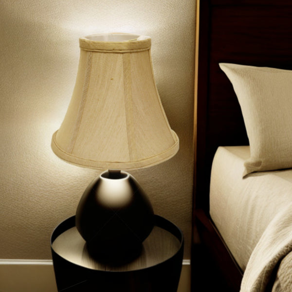 Homeroots 16" Pale Brown Premium Bell No Slub Lampshade  No Slub Innsbruck 469607