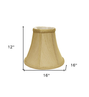 Homeroots 16" Pale Brown Premium Bell No Slub Lampshade  No Slub Innsbruck 469607