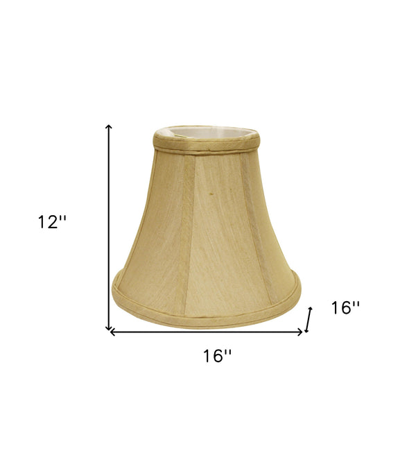 Homeroots 16" Pale Brown Premium Bell No Slub Lampshade  No Slub Innsbruck 469607