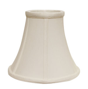 Homeroots 16" White Premium Bell Monay Shantung Lampshade  Monay Shantung Silk 469608
