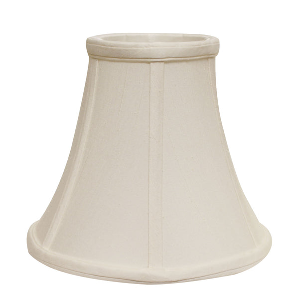 Homeroots 16" White Premium Bell Monay Shantung Lampshade  Monay Shantung Silk 469608